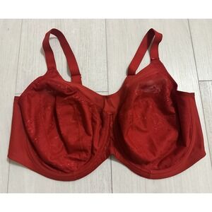 NWOT Goddess Verity Banded All Day Support Underwire Bra Sz 44H Red